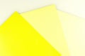 Three separate shades of the yellow