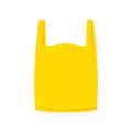 Yellow bag plastic illustration on white background