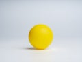 Yellow ball isolated on white background with space for logo templates, icon background.