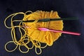 yellow ball of yarn