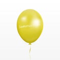 Yellow balloon with text `Summertime` vector.