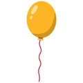 Yellow Balloon Vector Illustration Flat Design