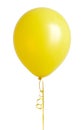 Yellow Balloon on White Royalty Free Stock Photo