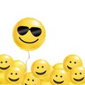 Yellow balloons cool smile