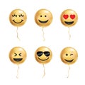 Yellow balloons cool smile