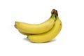 Yellow Banana on Clean White Surface. fruit photography. Royalty Free Stock Photo