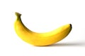 Yellow banana curve isolate on white background Royalty Free Stock Photo