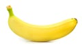 Yellow banana fruit isolated food on white Royalty Free Stock Photo