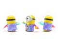 Yellow Banana Minion Toys Plastic Model from Despicable Me Movie in White Isolated Background Royalty Free Stock Photo