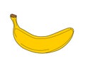 Yellow banana, vector, corel draw Royalty Free Stock Photo
