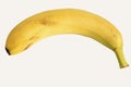 Yellow banana view on top isolate Royalty Free Stock Photo