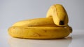 Yellow bananas on white background