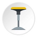 Yellow bar stool icon circle Royalty Free Stock Photo