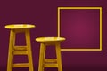 Yellow bar stool Royalty Free Stock Photo