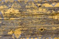 Yellow Barn Wooden Wall Planking Horizontal Texture. Old Wood Slats Rustic Shabby Empty Background. Paint Peeled Brown Weathered I Royalty Free Stock Photo