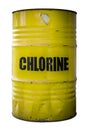 Yellow Barrel Of Chlorine Royalty Free Stock Photo