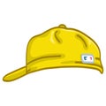 Yellow Baseball Cap Hat Illustration Vector