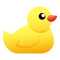 Yellow bath duck icon, cartoon style Royalty Free Stock Photo