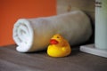 Yellow bath duck Royalty Free Stock Photo