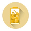 Yellow Battery Half Charge Icon