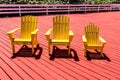 Yellow Beach Adirondack Chair Royalty Free Stock Photo