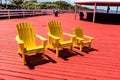 Yellow Beach Adirondack Chair Royalty Free Stock Photo