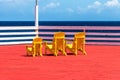 Yellow Beach Adirondack Chair Royalty Free Stock Photo