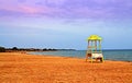 Yellow beach watchtower