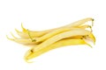 Yellow beans on white background Royalty Free Stock Photo