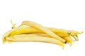 Yellow beans on white background Royalty Free Stock Photo