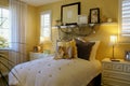 Yellow Bed Room Beach Decor Royalty Free Stock Photo