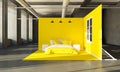 yellow bedroom exhibition Royalty Free Stock Photo