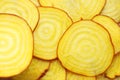 Yellow beet, sliced. Royalty Free Stock Photo