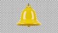 Yellow bell hanging on transparent background Royalty Free Stock Photo