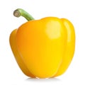 Yellow Bell Pepper Isolated on White Royalty Free Stock Photo