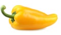 Yellow bell pepper isolated on white background. Clipping path included. Royalty Free Stock Photo