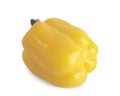 Yellow bell pepper on white background Royalty Free Stock Photo