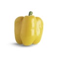 Yellow bell pepper on white background Royalty Free Stock Photo