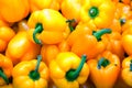 Yellow bell peppers closeup background Royalty Free Stock Photo