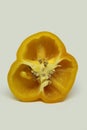 Yellow bell peppers on white background Royalty Free Stock Photo