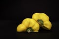 Yellow bellpepper or capsicum isolated on black background Royalty Free Stock Photo