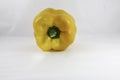 Yellow bellpepper or capsicum isolated on white background Royalty Free Stock Photo