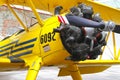 Yellow bi-plane as part of the army museum of the city of puebla I