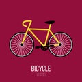 Yellow Bicycle Bike Vector Isolated Element