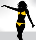 Yellow bikini Royalty Free Stock Photo