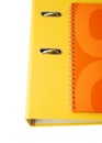 Yellow binder and orange agenda Royalty Free Stock Photo