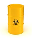 Yellow Biohazard Waste Barrel