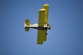 Yellow biplane Royalty Free Stock Photo