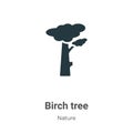 Yellow birch tree vector icon on white background. Flat vector yellow birch tree icon symbol sign from modern nature collection Royalty Free Stock Photo