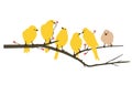 Yellow Bird Decal artwork Royalty Free Stock Photo